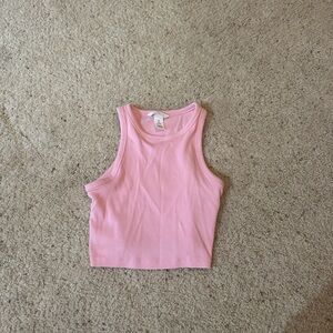 H&M Light Pink Ribbed Tank/Crop Top
